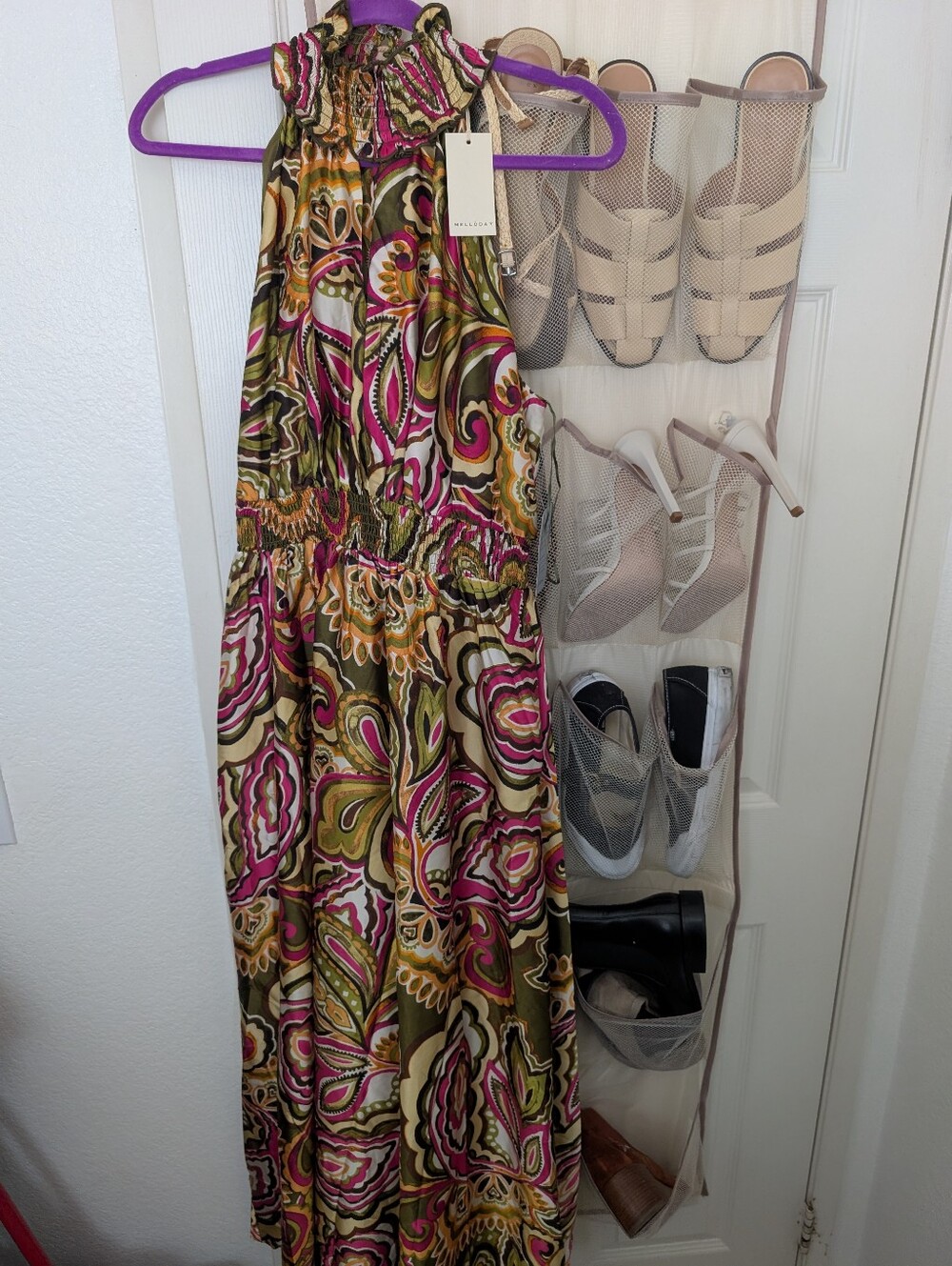 Melloday Multicolor Patterned Maxi dress